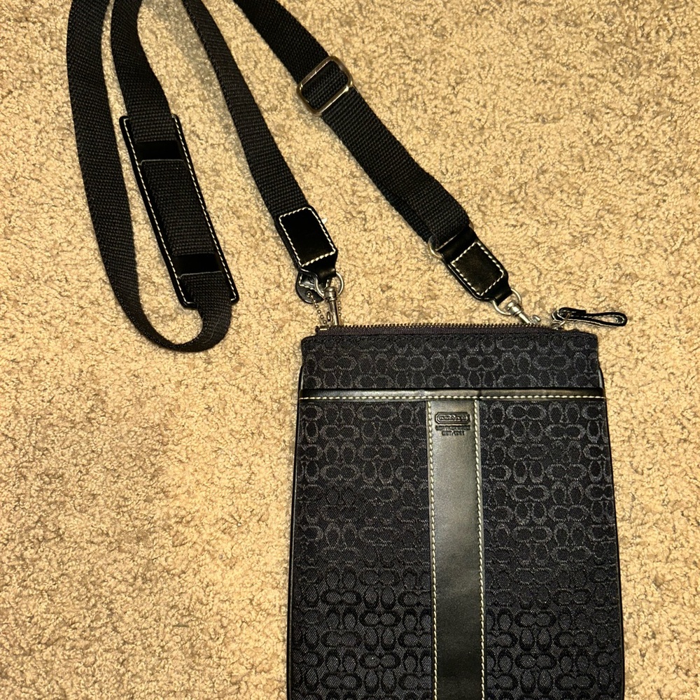 Coach Signature Black Messenger Bag